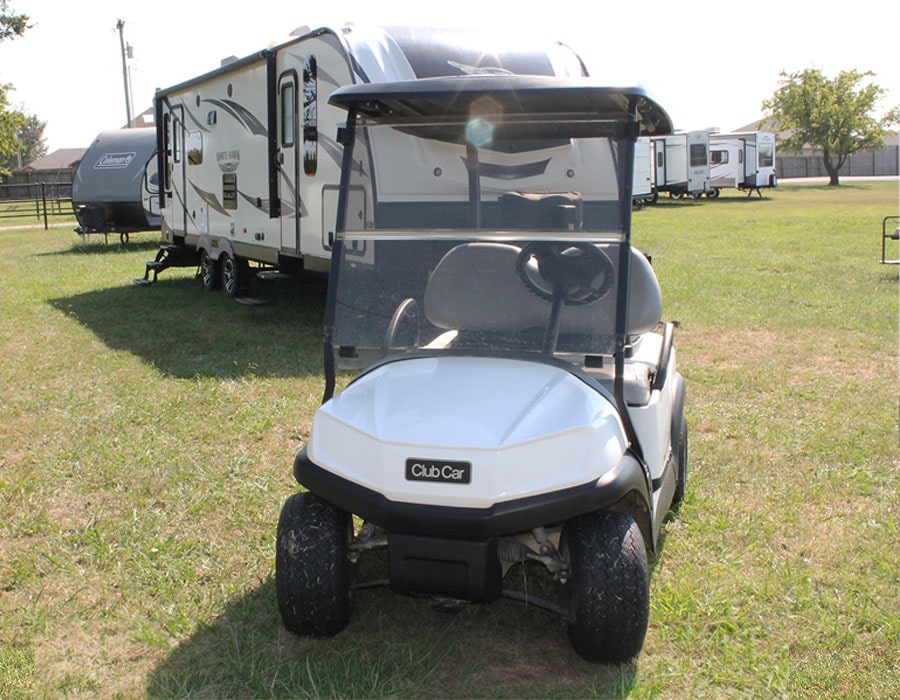 White Club Car golf cart for sale at Glenpool Camper Sales & Storage