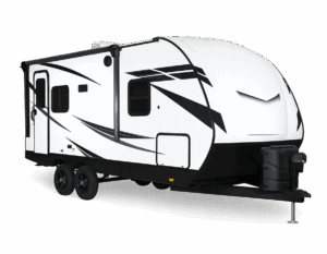 White travel trailer icon