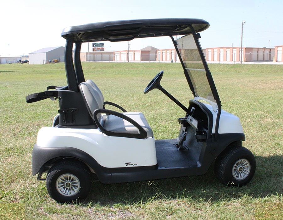 White Tempo golf cart for sale at Glenpool Camper Sales & Storage